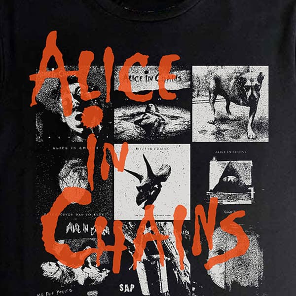 Alice In Chains Albums Montage Crop Top