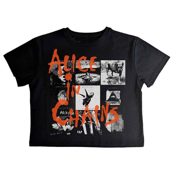 Alice In Chains Albums Montage Crop Top