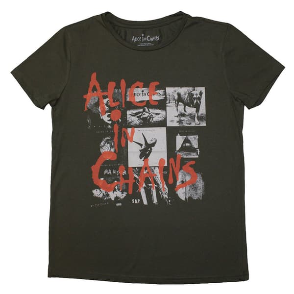 Alice In Chains Albums Montage Womens T Shirt