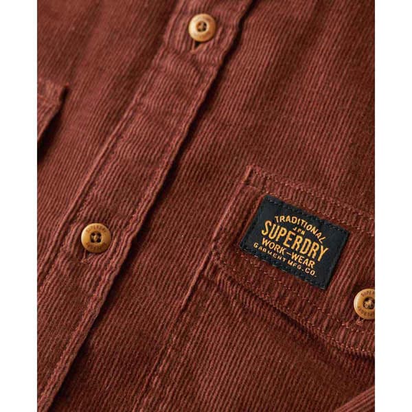 Superdry Trailsman Cord Skjorta Med Långa ärmar Brun S Man