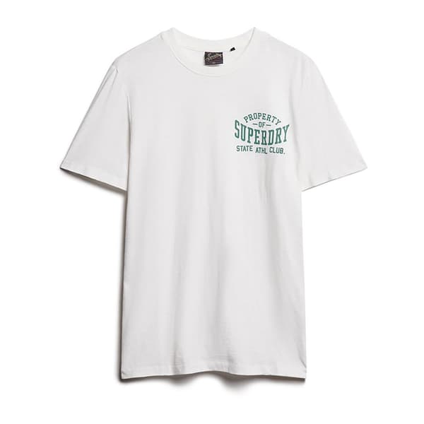 Superdry Athletic College Graphic T-shirt Med Korta ärmar Vit M Man