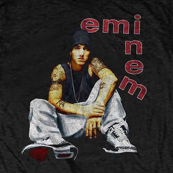 Eminem Letters Logo T Shirt