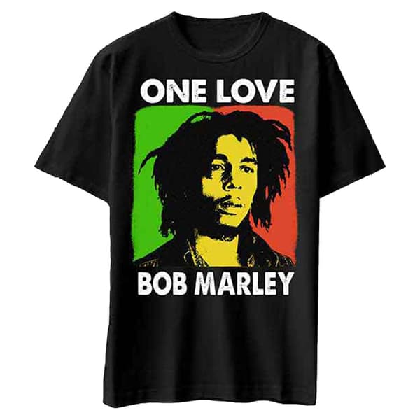 Bob Marley One Love T Shirt Black S