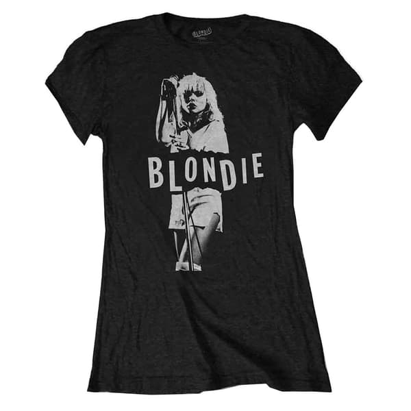 Blondie Mic. Stand Womens T Shirt