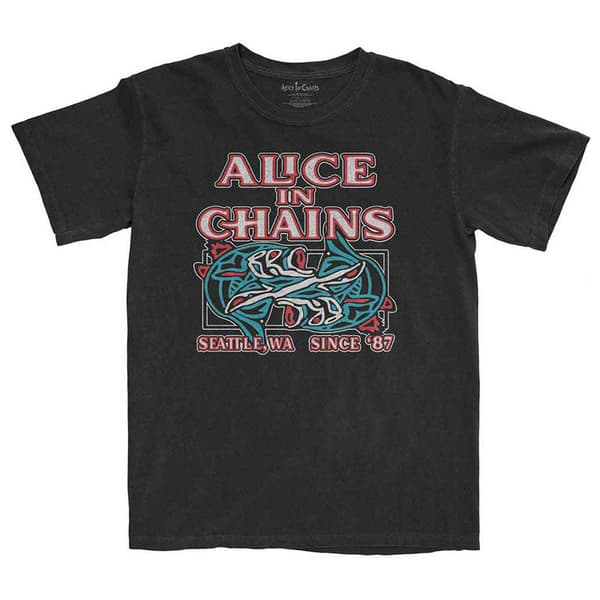 Alice In Chains Totem Fish T Shirt Black L