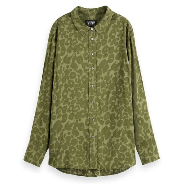 Scotch & Soda 177656 Skjorta Med Långa ärmar Grönt 40 Kvinna