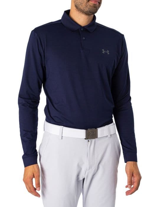 Matchplay långärmad pikétröja - Under Armour - Herr - Blå