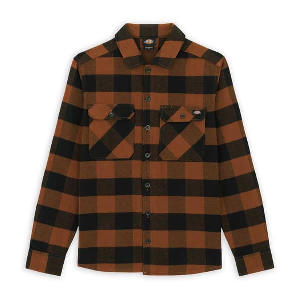 Dickies Sacramento Skjorte Med Lange ærmer Brun M Mand