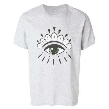 KENZO T-shirt herr Grå - Rundad krage - Korta ärmar - Vanlig