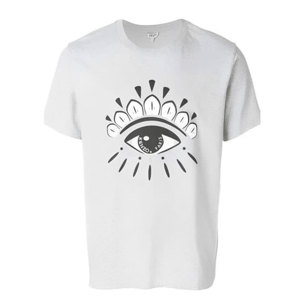 KENZO T-shirt herr Grå - Rundad krage - Korta ärmar - Vanlig