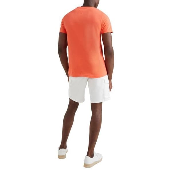 T-shirt med rund hals i ekologisk bomull Tommy Hilfiger orange