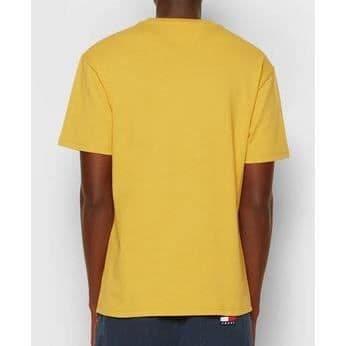 TOMMY JEANS T-SHIRT-märke för herr Gul M