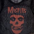 Miniatyrbild 2 av 3: Misfits Orange Logo And Skull Mesh Crop Top Shirt