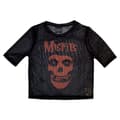 Miniatyrbild 1 av 3: Misfits Orange Logo And Skull Mesh Crop Top Shirt