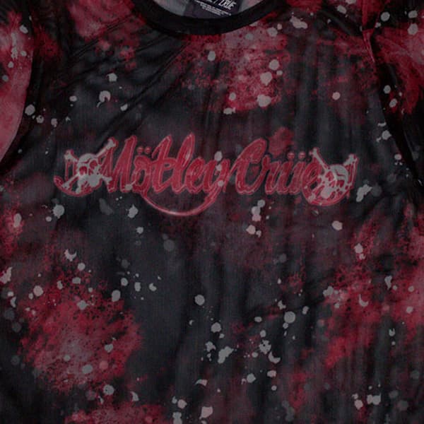 Motley Crue Dr Feelgood Logo Mesh Crop Top Shirt