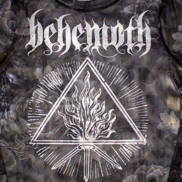 Behemoth Furor Divinus Mesh Long Sleeved Crop Top