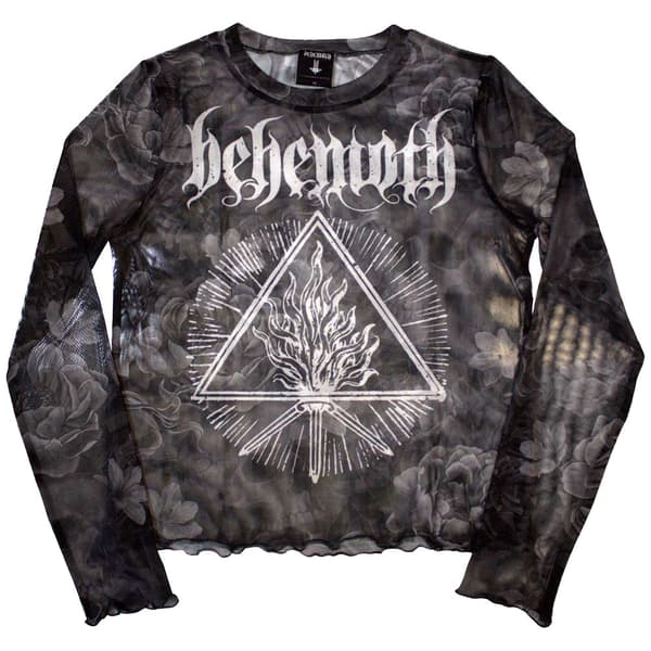Behemoth Furor Divinus Mesh Long Sleeved Crop Top
