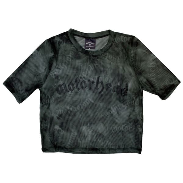 Motorhead Band Logo Mesh Crop Top Shirt