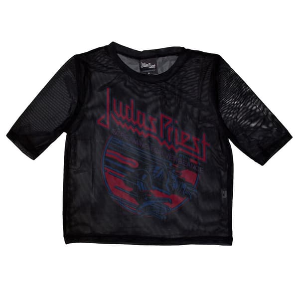 Judas Priest Screaming For Vengeance Mesh Crop Top Shirt