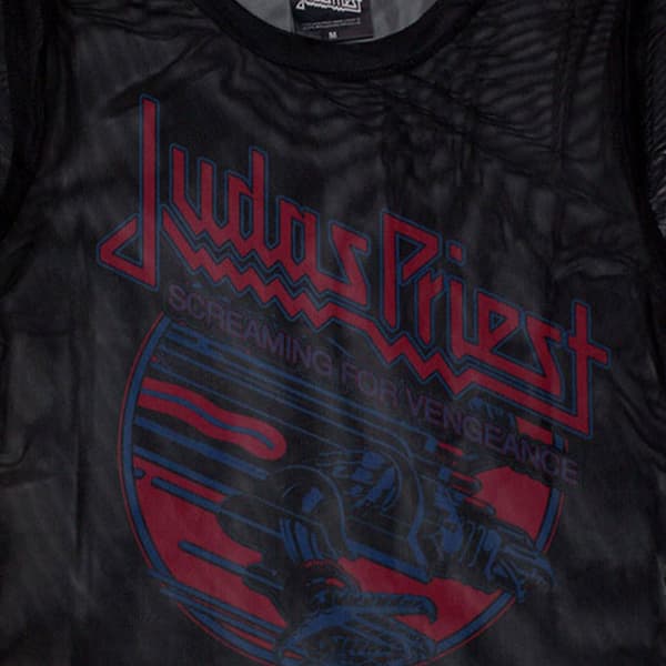 Judas Priest Screaming For Vengeance Mesh Crop Top Shirt