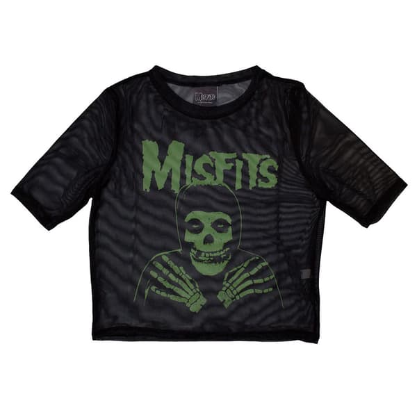 Misfits Green Hands Mesh Crop Top Shirt