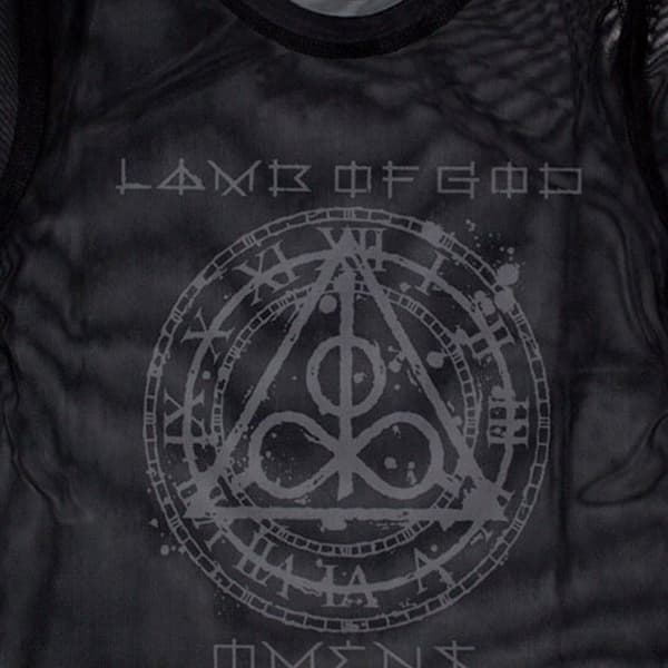 Lamb Of God Omens Clock Mesh Crop Top Shirt