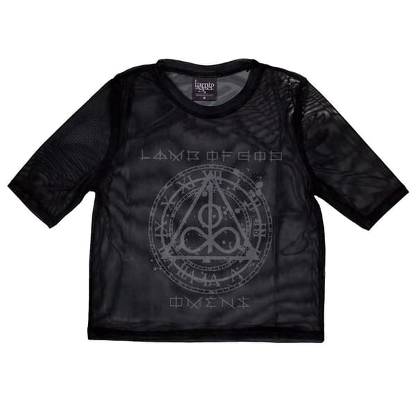Lamb Of God Omens Clock Mesh Crop Top Shirt