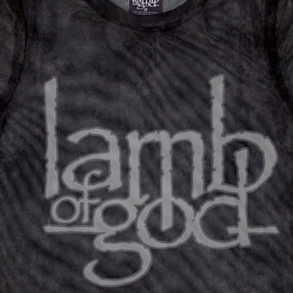Lamb Of God Band Logo Mesh Crop Top Shirt