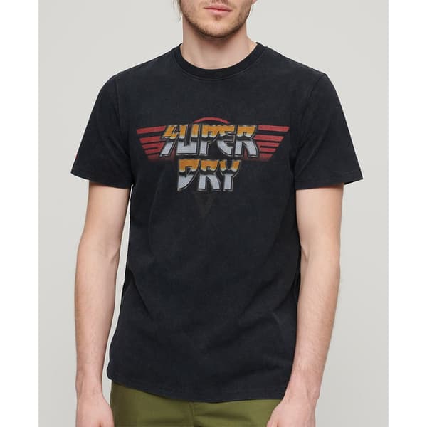 Superdry Rock Graphic Band T-shirt Med Korta ärmar Svart M Man