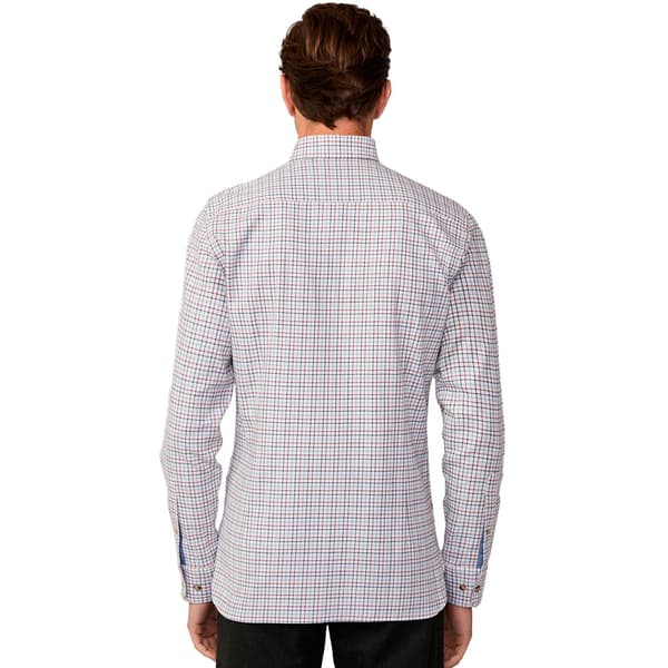 Hackett Brushed Tattersal Pitkähihainen Kauluspaita Harmaa M Mies