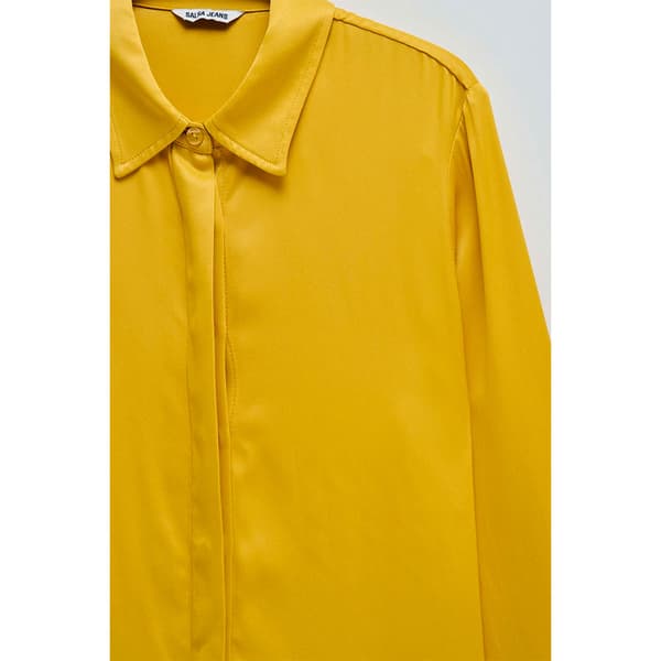 Salsa Jeans 21008834 Skjorta Med Långa ärmar Gul,Blå XS Kvinna