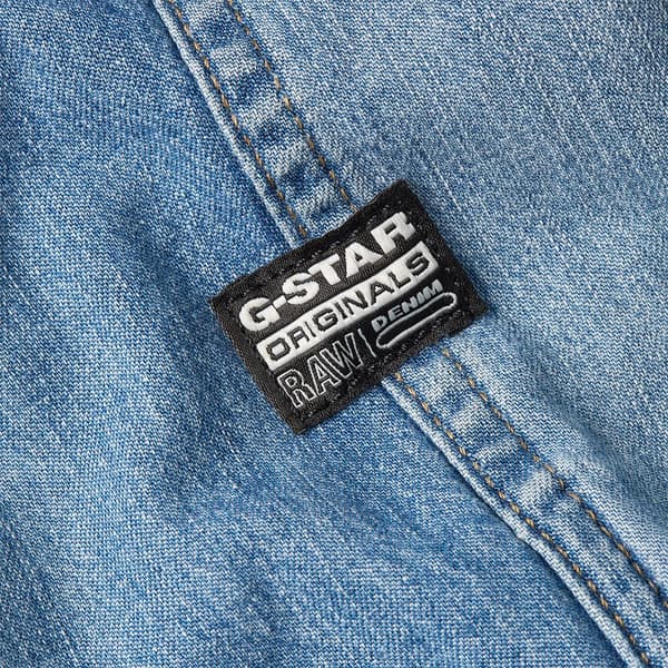 G-star Slanted Double Pocket Regular Kortærmet Skjorte Blå S Mand
