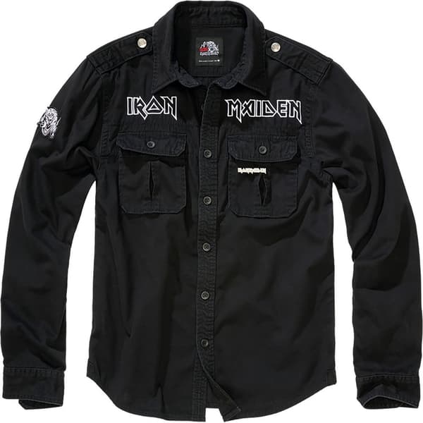 Brandit Iron Maiden Vintage Eddy T-shirt Med Lång ärm Svart 6XL Man