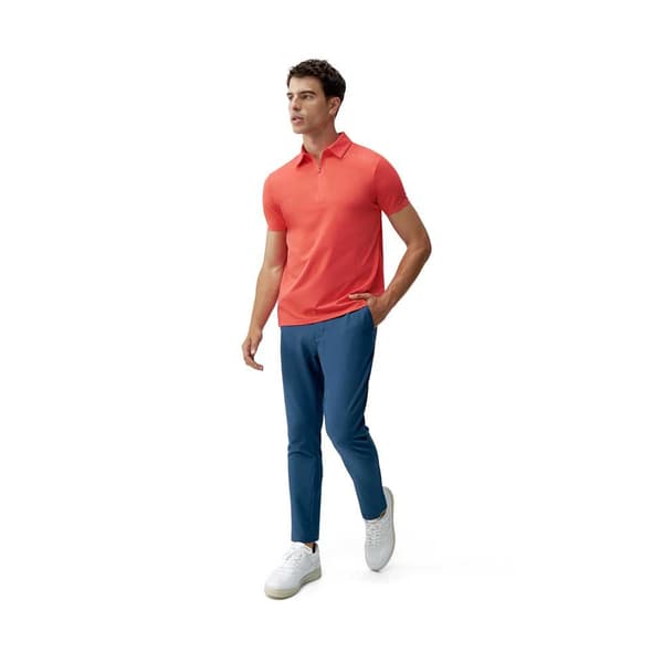 Born Living Yoga Kariba Kortærmet Polo Orange S Mand