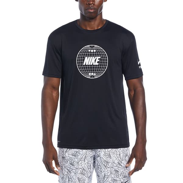 Nike Swim Lead Line Hydroguard Lyhythihainen T-paita Musta S Mies