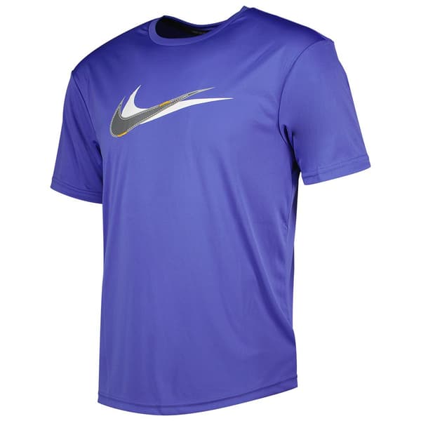 Nike Swim Hydroguard T-shirt Med Korte ærmer Blå M Mand