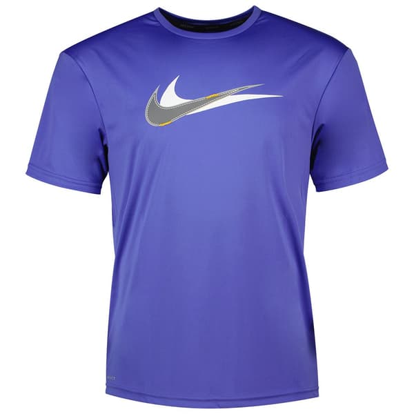 Nike Swim Hydroguard T-shirt Med Korte ærmer Blå M Mand