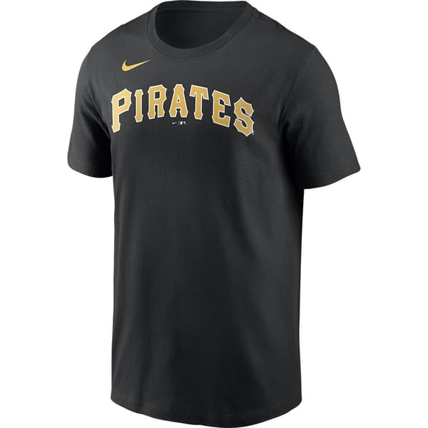 Nike Mlb Pittsburgh Pirates Wordmark T-shirt Med Korte ærmer Sort M Mand