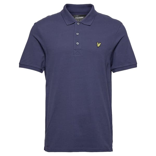 Lyle & Scott Plain Kortärmad Polotröja Blå M Man