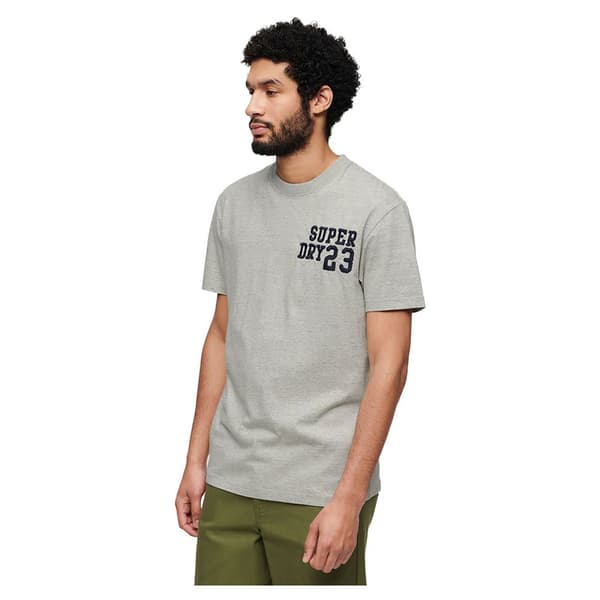 Superdry Embroidered Superstate Ath Logo T-shirt Med Korta ärmar Grå XL Man