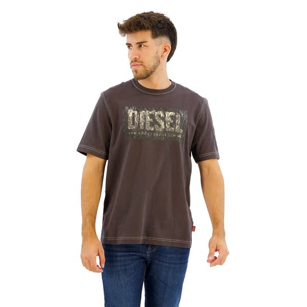 Diesel T Adjust Q1 T-shirt Med Korte ærmer Grå M Mand