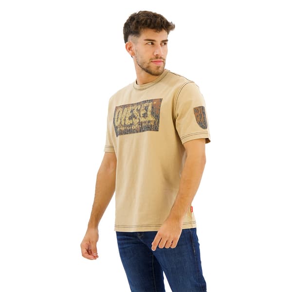 Diesel T Adjust Q1 T-shirt Med Korta ärmar Beige L Man