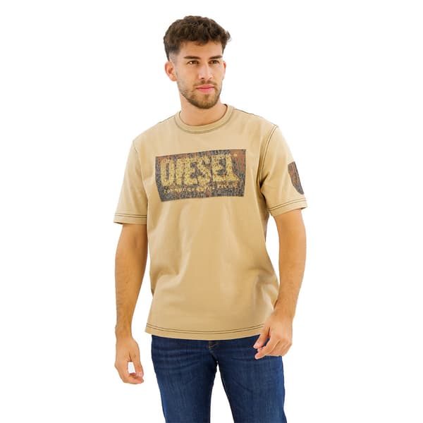 Diesel T Adjust Q1 T-shirt Med Korte ærmer Beige L Mand
