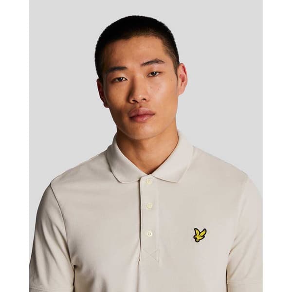 Lyle & Scott Plain Kortärmad Polotröja Beige XL Man