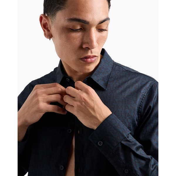 Armani Exchange 6dzc45-znzrz Skjorte Med Lange ærmer Sort S Mand