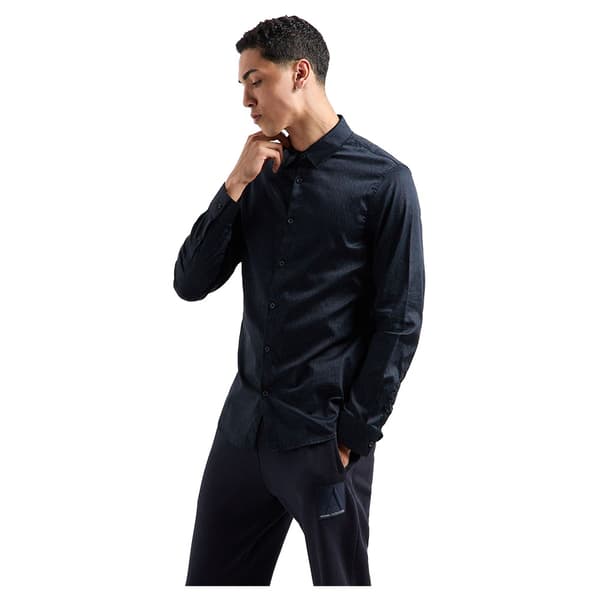 Armani Exchange 6dzc45-znzrz Skjorte Med Lange ærmer Sort S Mand