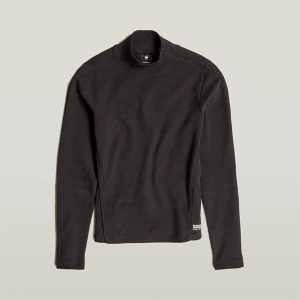 G-star Asymmetric T-shirt Med Lång ärm Svart S Kvinna