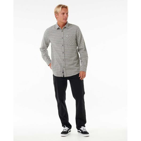 Rip Curl Classic Surf Checked Skjorta Med Långa ärmar Grå M Man
