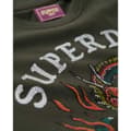 Miniatyrbild 4 av 6: Superdry Tattoo Rhinestone Fitted T-shirt Med Korta ärmar Grönt L Kvinna