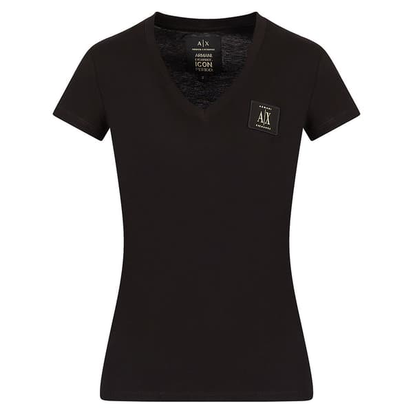 Armani Exchange 8nytnx_yjg3z Lyhythihainen V-aukkoinen T-paita Musta 2XL Nainen